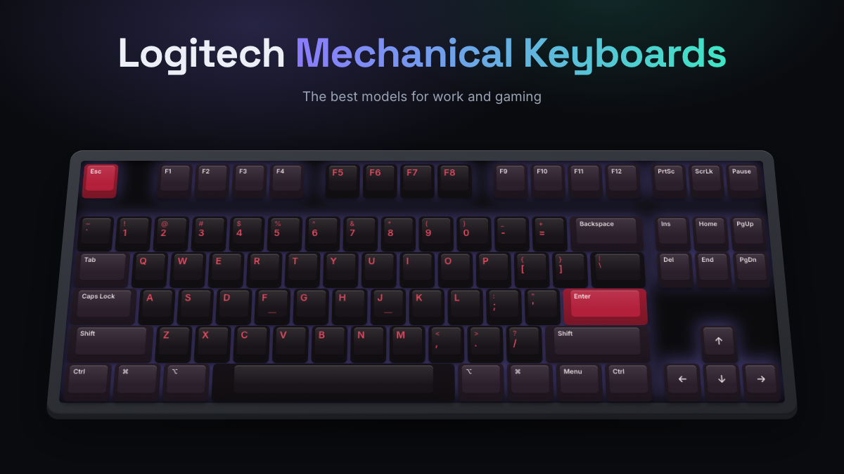Logitech Mechanical Keyboards for Work and Gaming on a mechanical keyboard banner