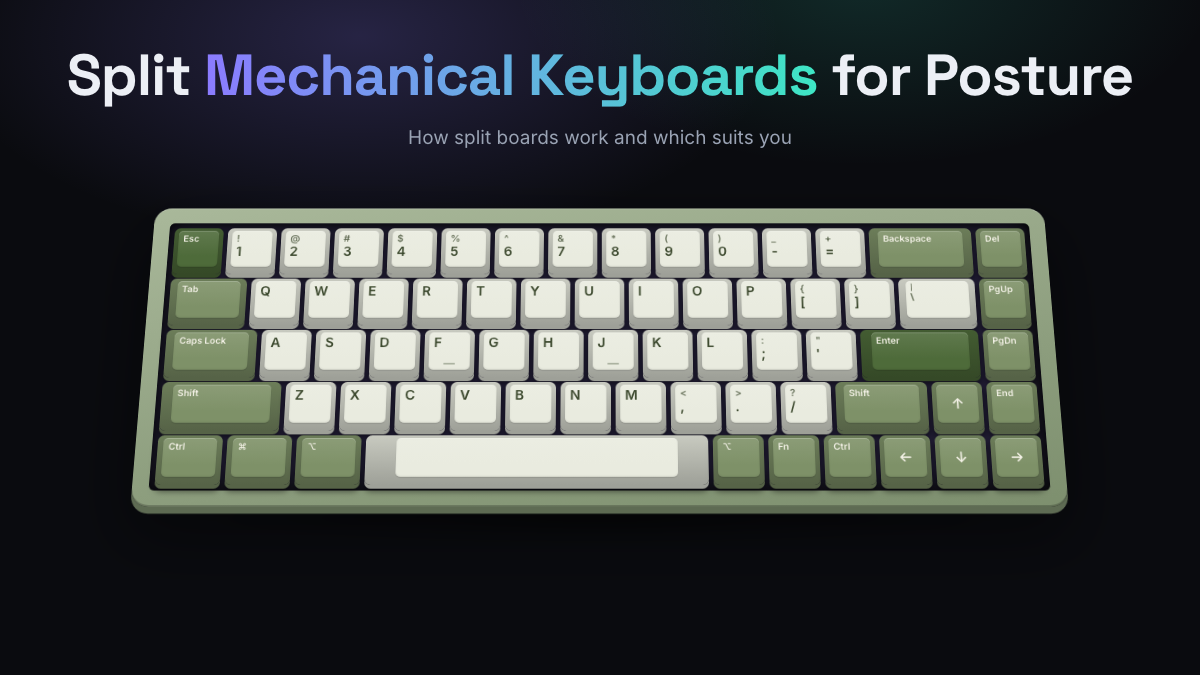 Split Mechanical Keyboards for Better Ergonomics and Posture on a mechanical keyboard banner